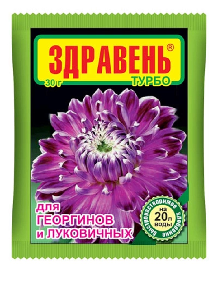 Удобрение Здравень турбо для георгинов и луковичных 30 г